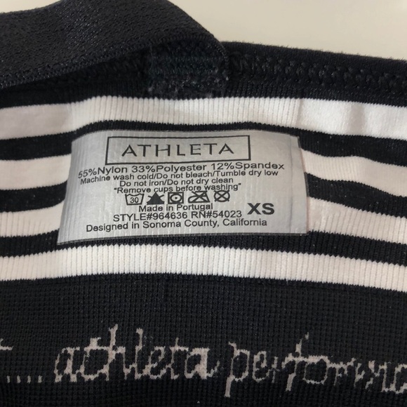 Athleta Striped Y Back Sports Bra Extra Small - Picture 4 of 7